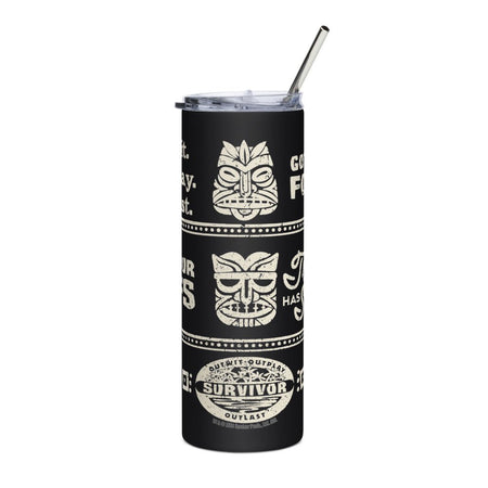 Survivor Castaway Quotes Mashup Stainless Steel Tumbler - Paramount Shop