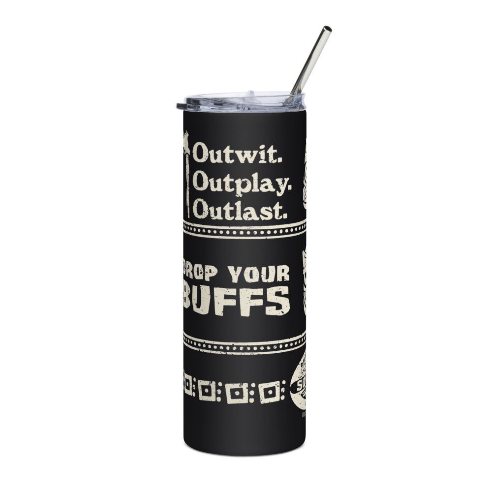 Survivor Castaway Quotes Mashup Stainless Steel Tumbler - Paramount Shop