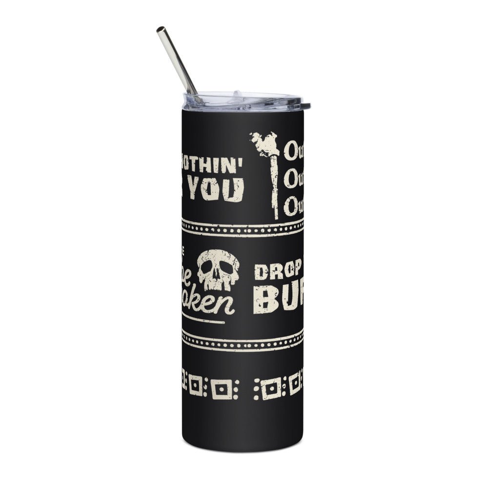 Survivor Castaway Quotes Mashup Stainless Steel Tumbler - Paramount Shop