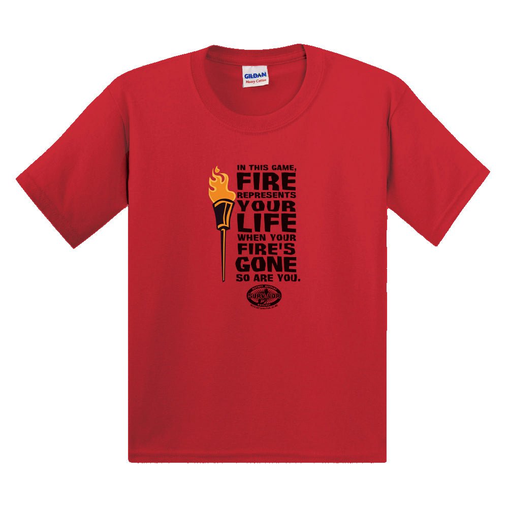 Survivor Fire Represents Life Kids Short Sleeve T - Shirt - Paramount Shop