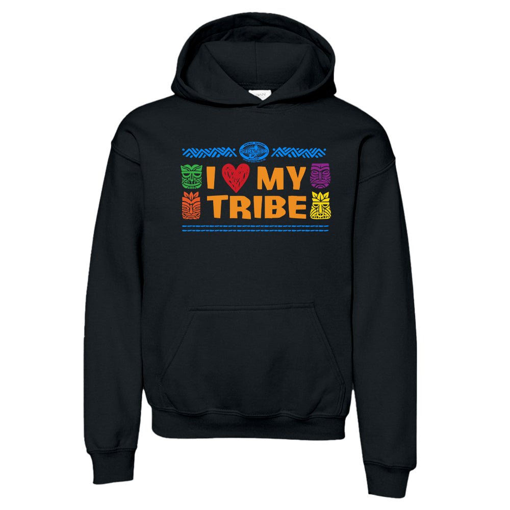 Survivor I Love My Tribe Kids Hooded Sweatshirt - Paramount Shop