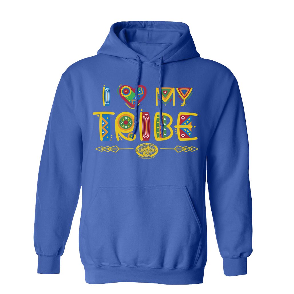 Survivor I Love My Tribe Mashup Fleece Hooded Sweatshirt - Paramount Shop