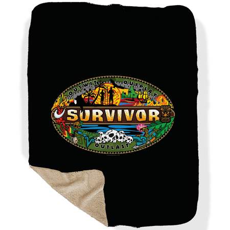 Survivor Mashup Logo Sherpa Blanket - Paramount Shop