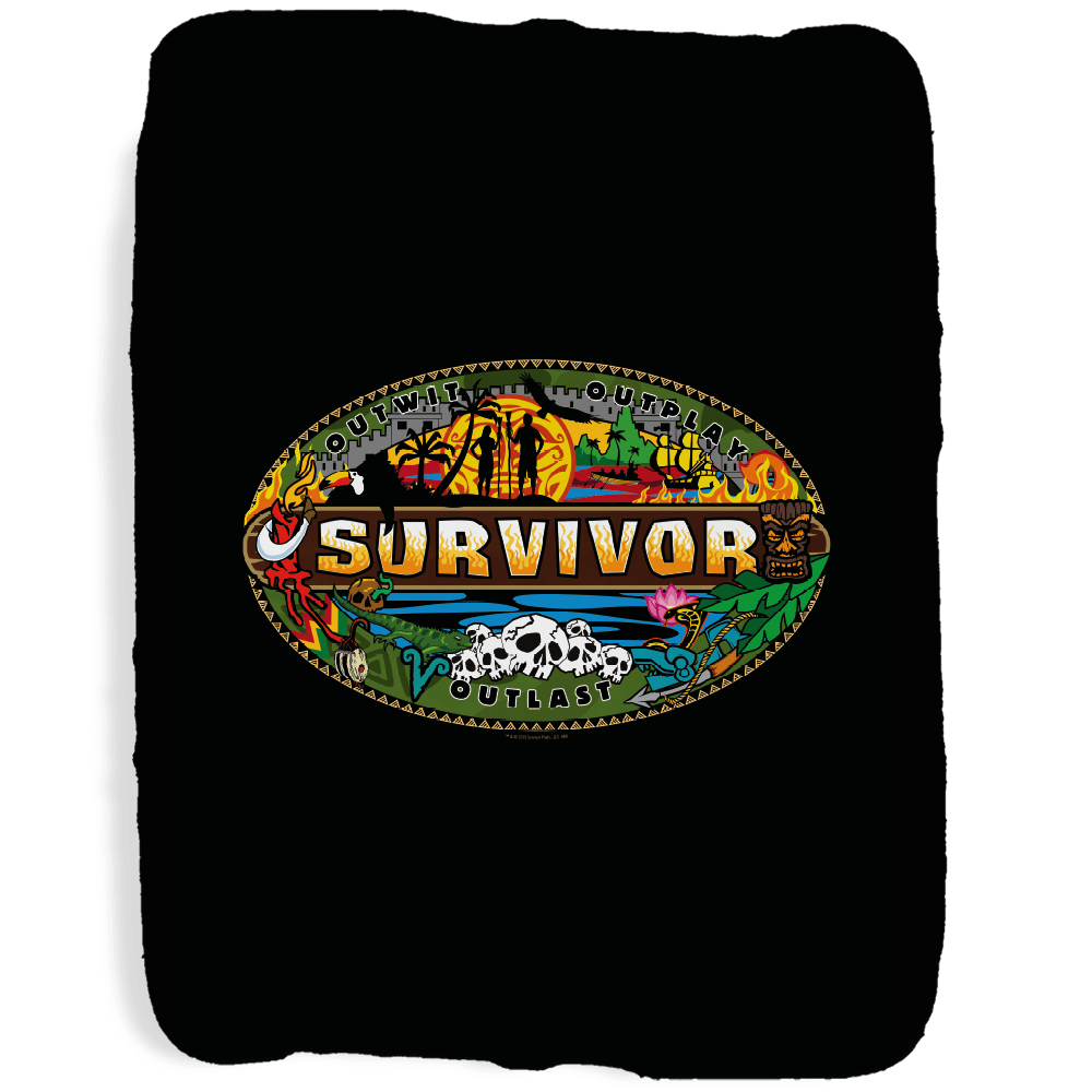 Survivor Mashup Logo Sherpa Blanket - Paramount Shop