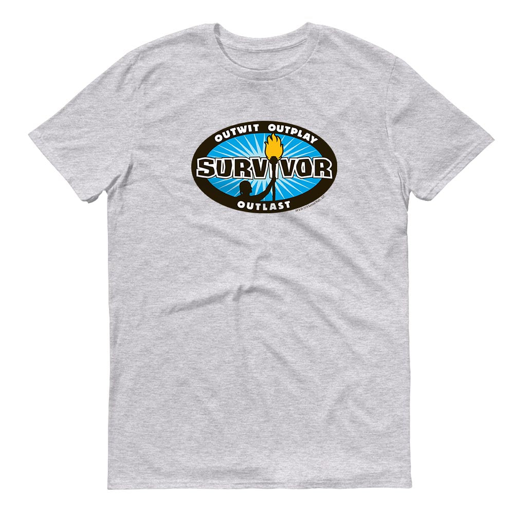 Survivor Más listo, más listo, más rápido Logo Adultos Camiseta de manga corta