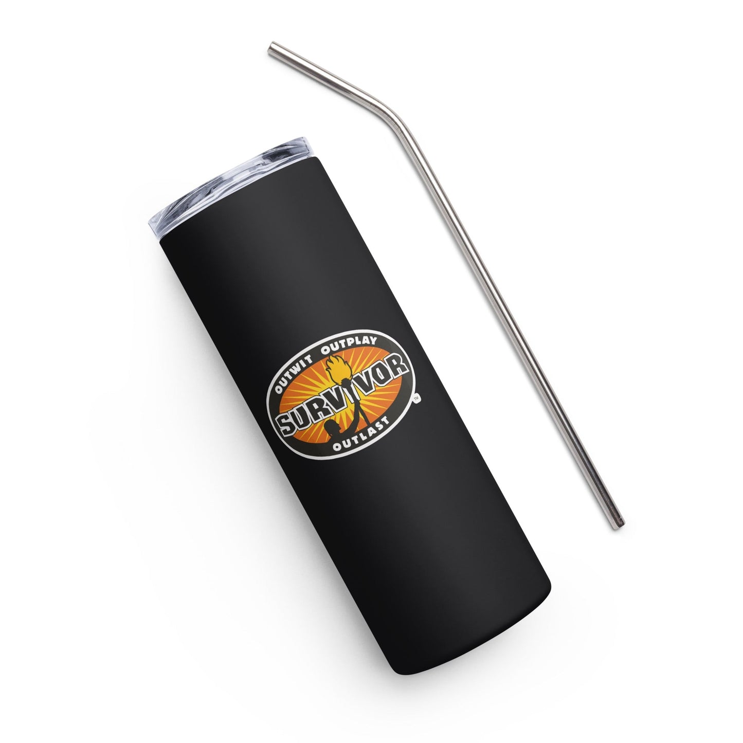 Survivor Outwit, Outplay, Outlast Logo Stainless Steel Tumbler with Straw - Paramount Shop