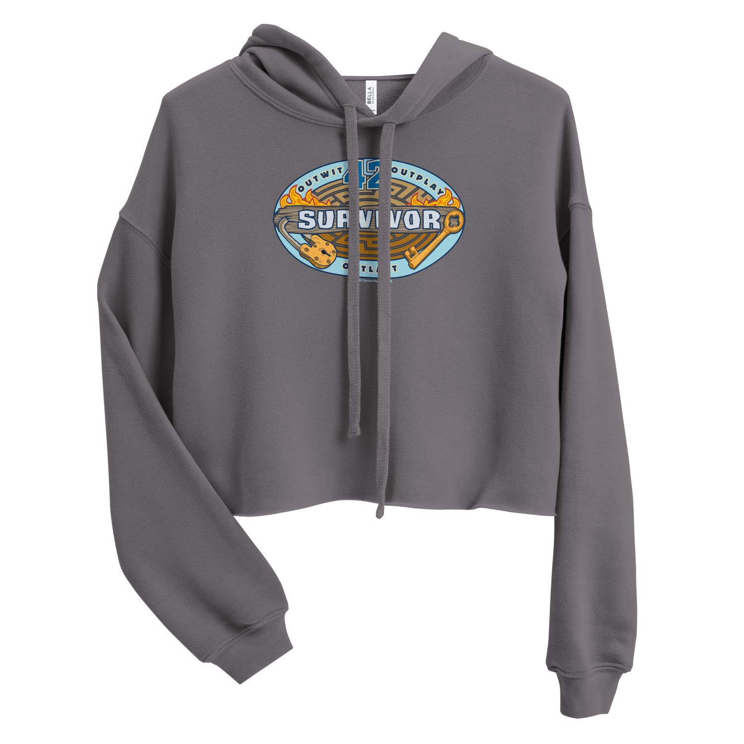 Survivor Season 42 Logo Women's Fleece Crop Hooded Sweatshirt - Paramount Shop