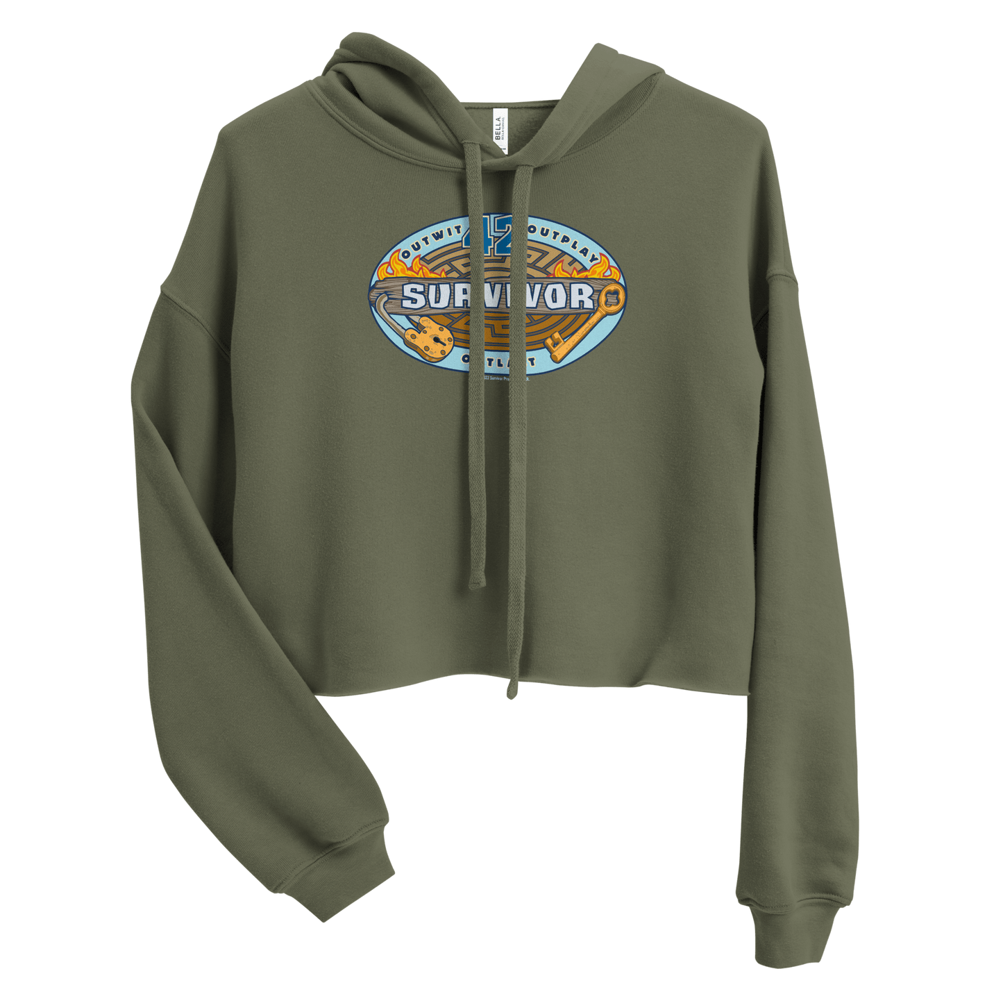 Survivor Season 42 Logo Women's Fleece Crop Hooded Sweatshirt - Paramount Shop