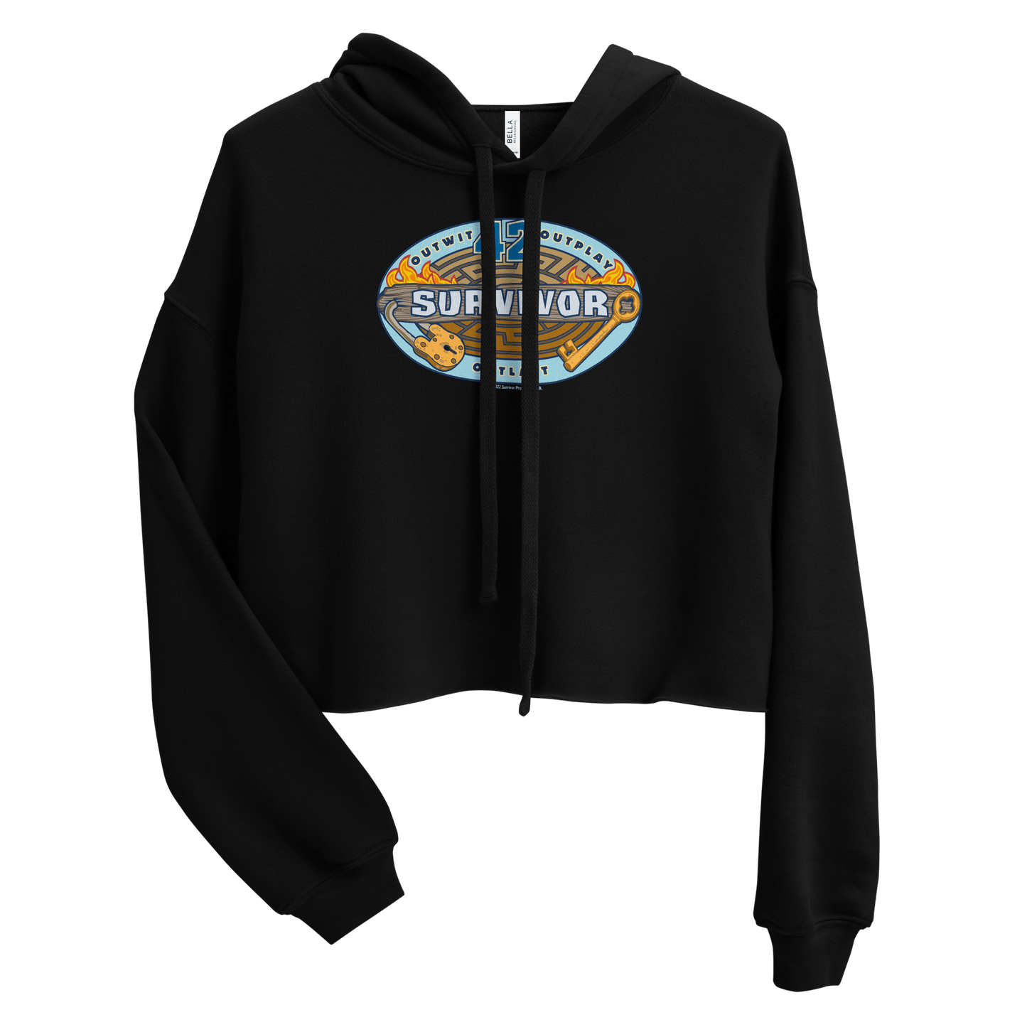 Survivor Season 42 Logo Women's Fleece Crop Hooded Sweatshirt - Paramount Shop