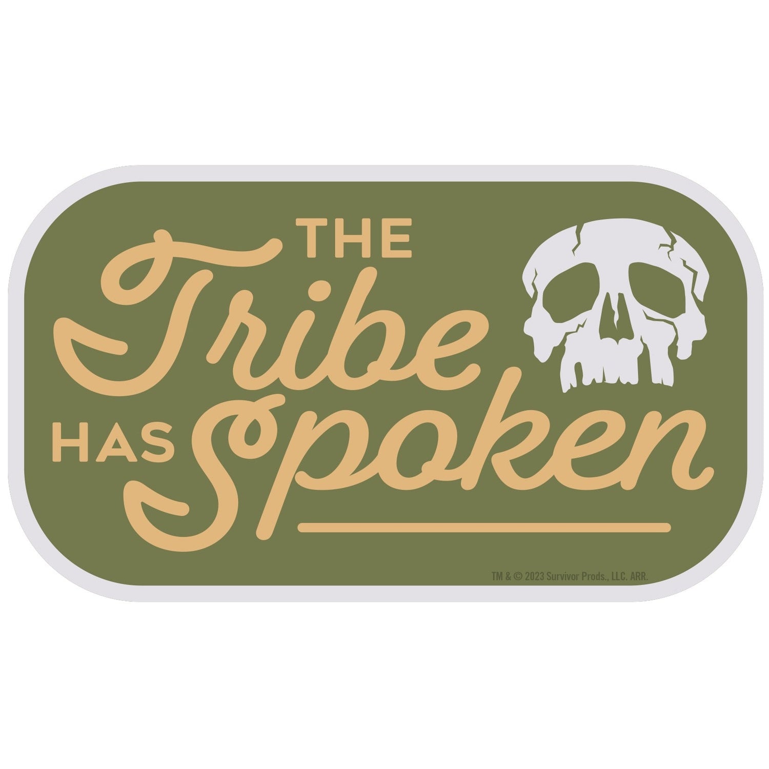 Survivor The Tribe Skull 5.5" Die Cut Sticker - Paramount Shop