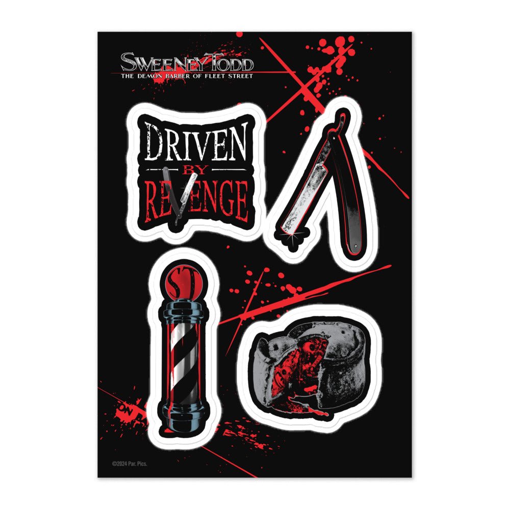 Sweeney Todd Icons Sticker Sheet - Paramount Shop