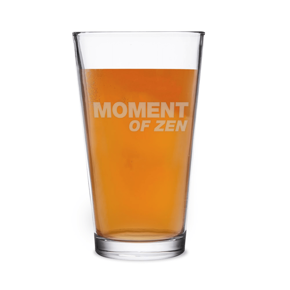 The Daily Show Moment of Zen Laser Engraved Pint Glass - Paramount Shop
