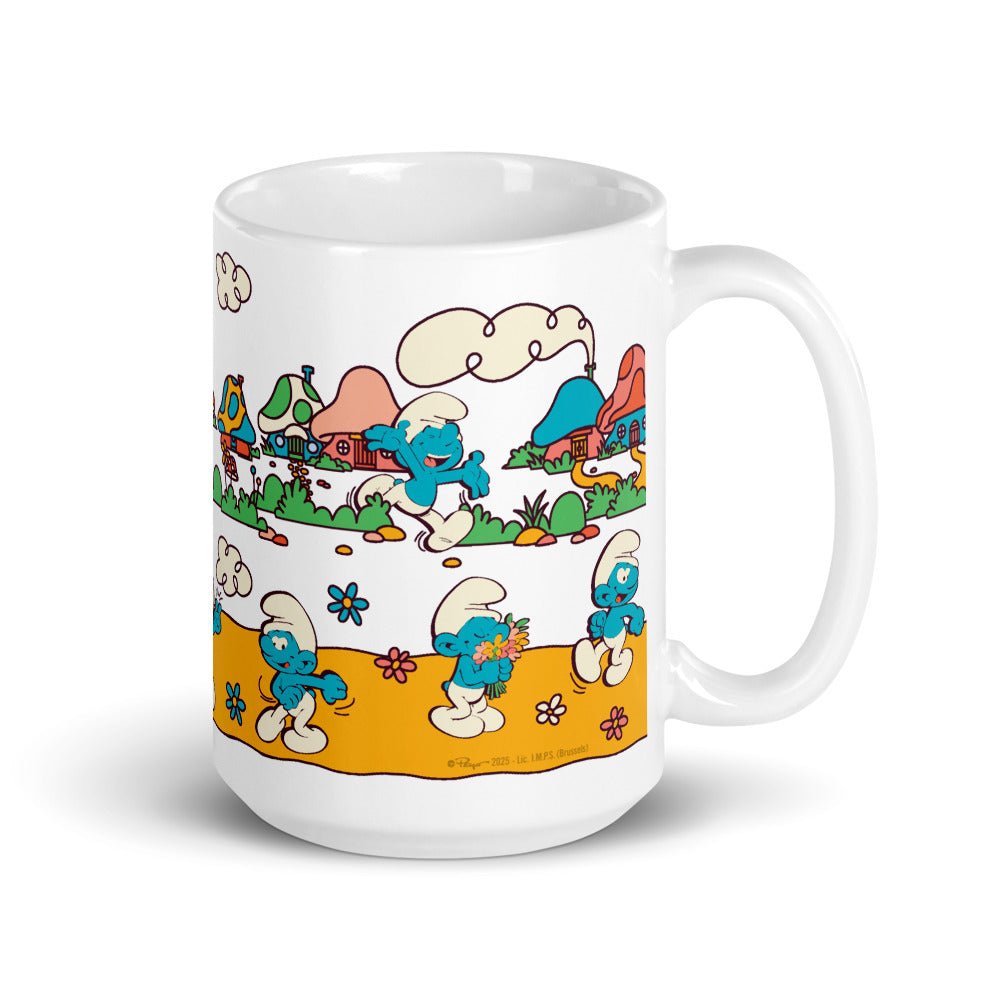 The Smurfs Village White Mug - Paramount Shop