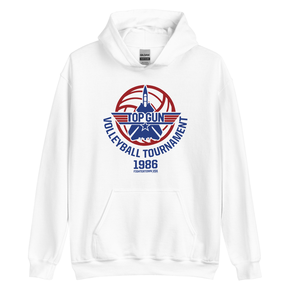 Top Gun Fighter Town USA 1986 Volleyball Tournament Hooded Sweatshirt - Paramount Shop