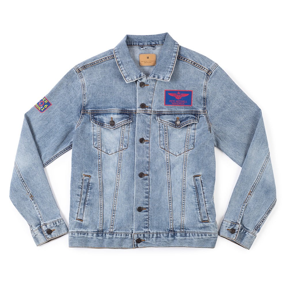 Top Gun Printed Denim Jacket - Paramount Shop