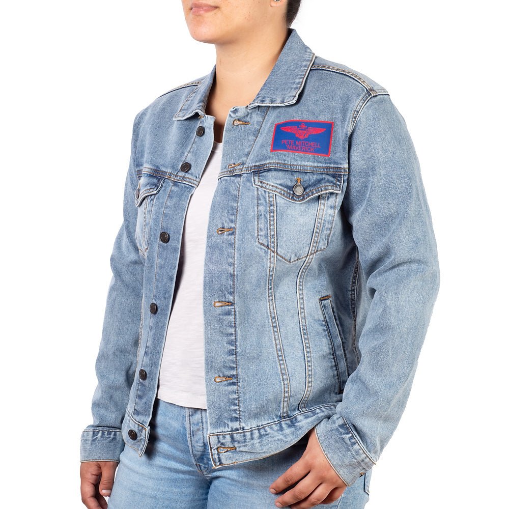 Top Gun Printed Denim Jacket - Paramount Shop