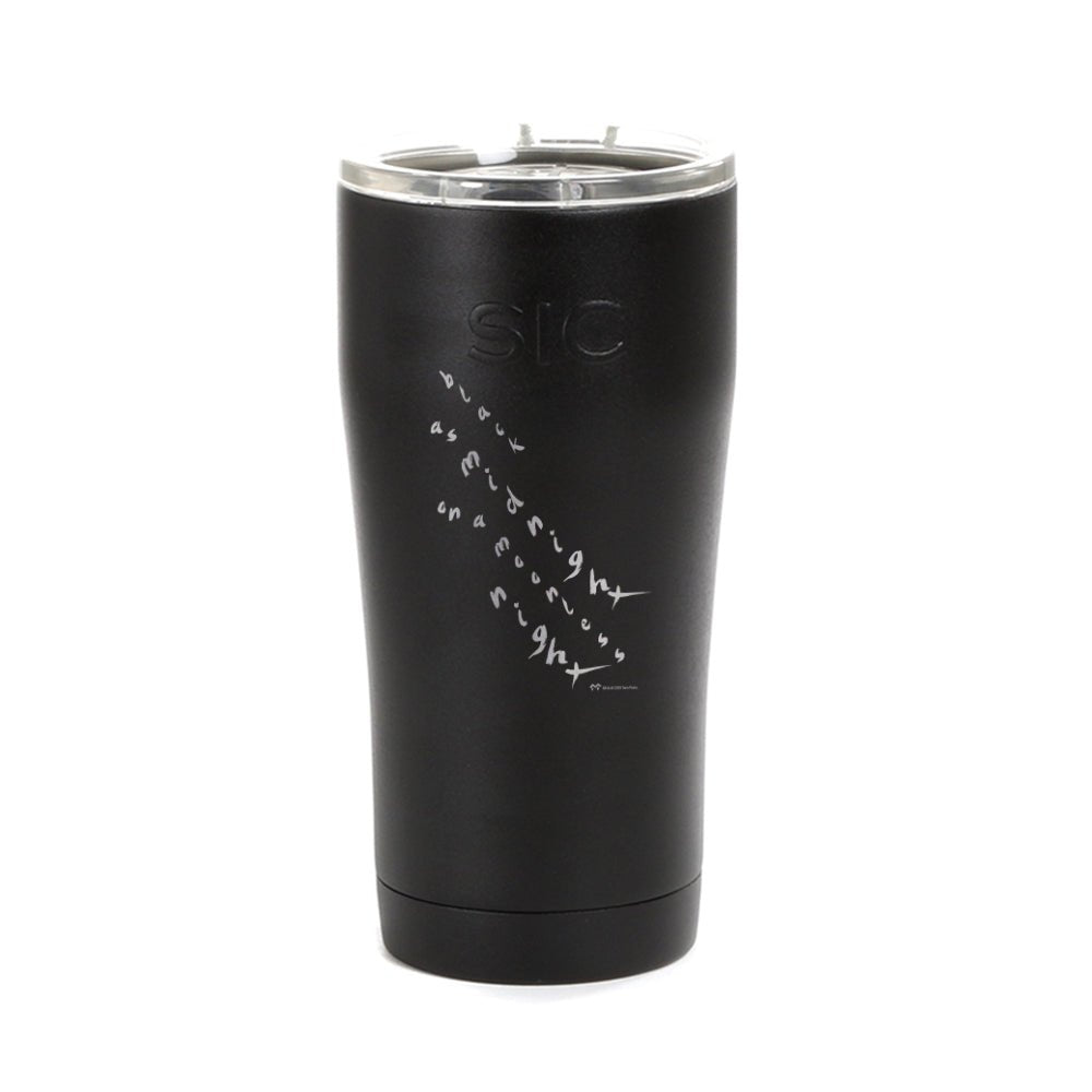 Twin Peaks Black as Midnight Handwritten Laser Engraved SIC Tumbler - Paramount Shop