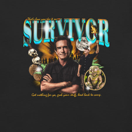 Survivor Jeff Heartthrob T-Shirt in Übergröße