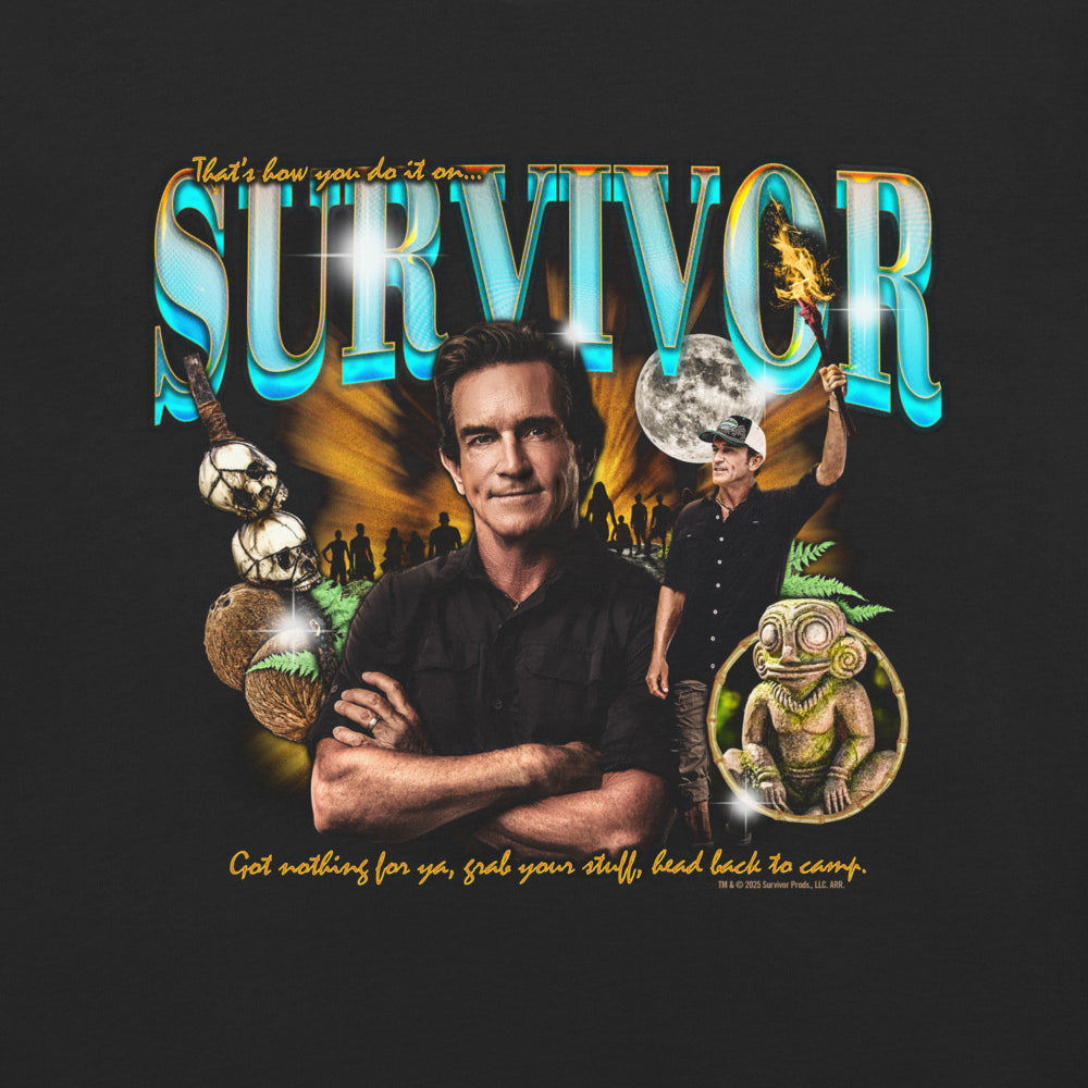 Survivor Jeff Heartthrob T-Shirt in Übergröße