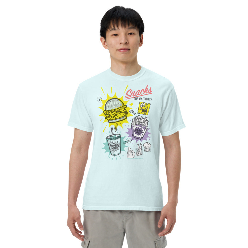 SpongeBob Schwammkopf Snacks sind meine Freunde Komfort Farben T-Shirt