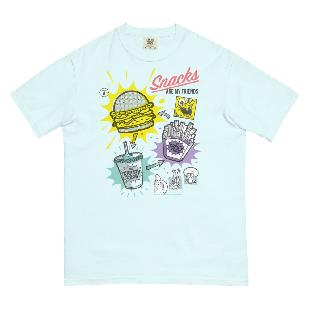 SpongeBob Schwammkopf Snacks sind meine Freunde Komfort Farben T-Shirt