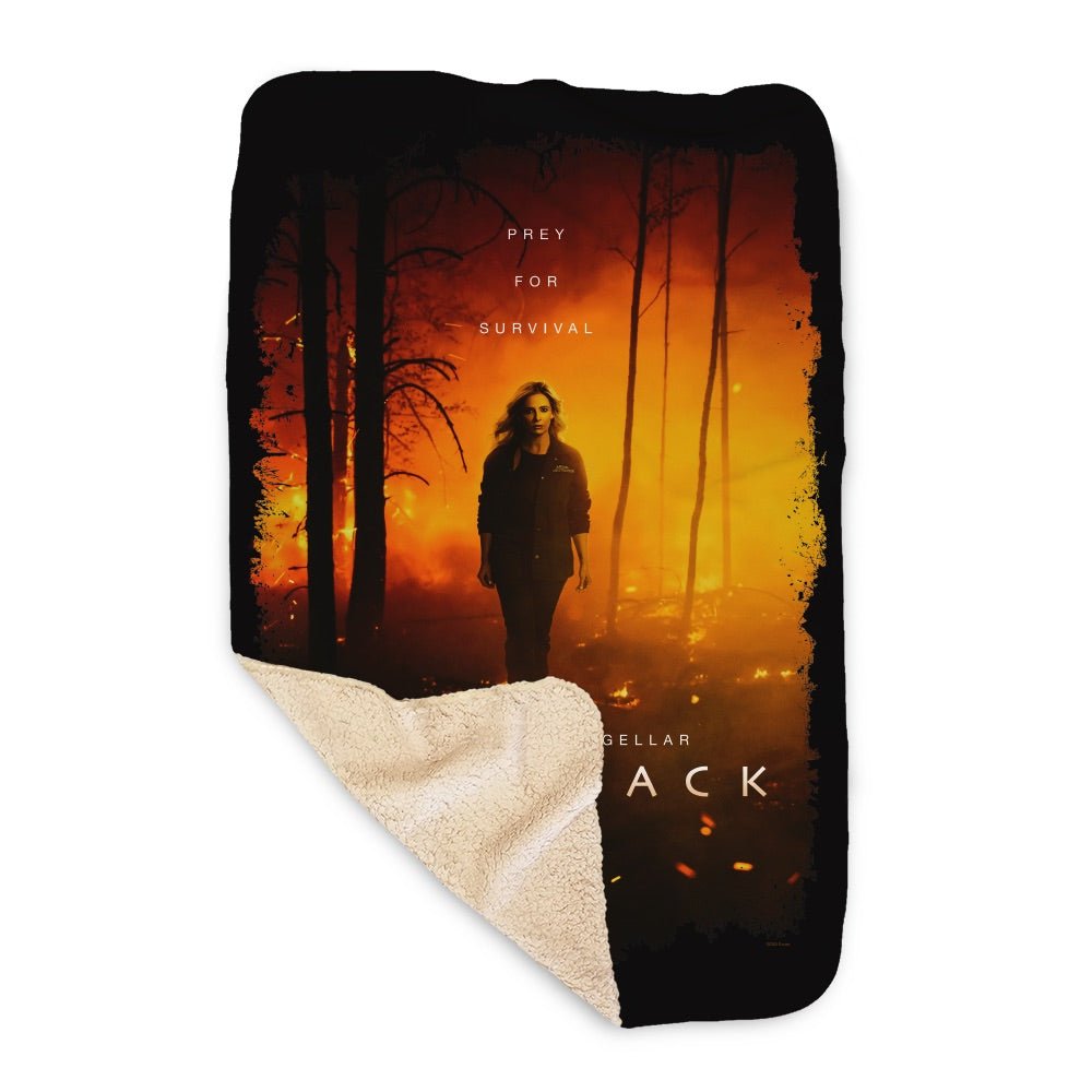 Wolf Pack Prey For Survival Tan Sherpa Blanket - Paramount Shop