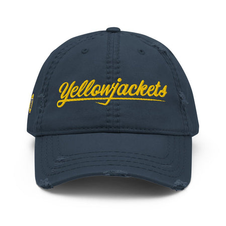 Yellowjackets Logo Distressed Dad Hat - Paramount Shop