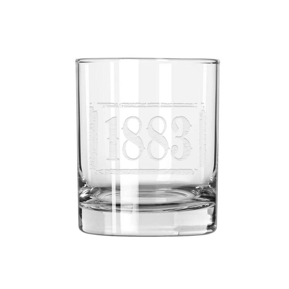 Yellowstone 1883 Logo Laser Engraved Rocks Glass - Paramount Shop