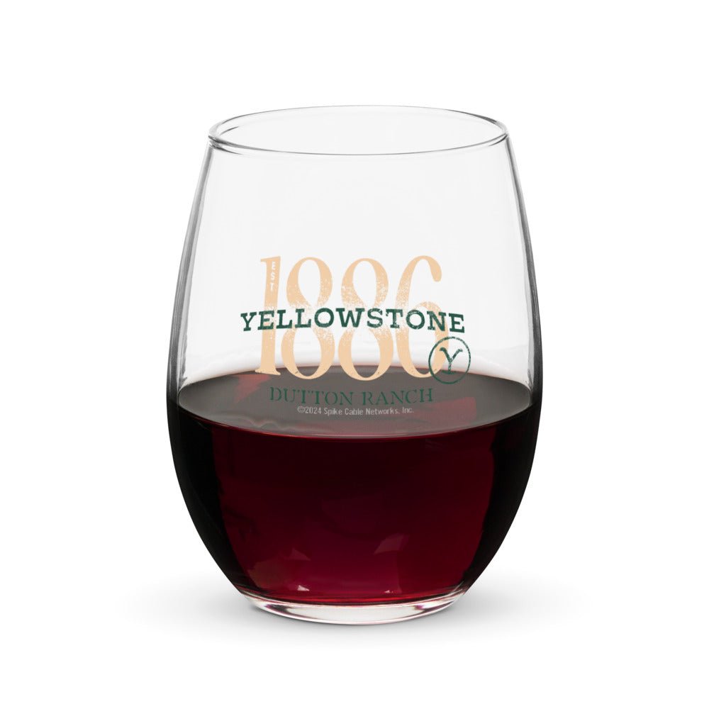 Yellowstone 1886 Stemless Wine Glass - Paramount Shop