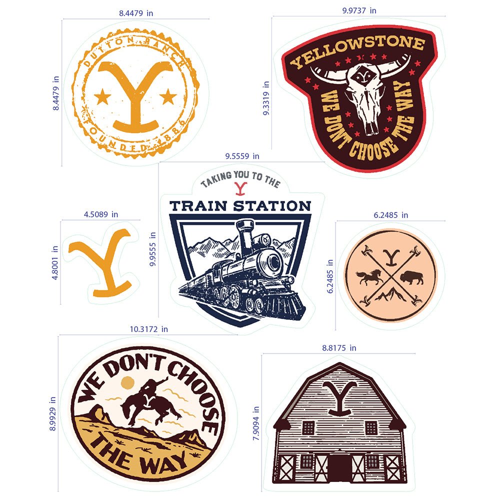 Yellowstone Badge Wall Stickers - Paramount Shop