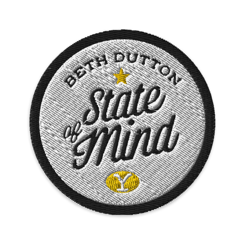 Yellowstone Beth Dutton State Of Mind Embroidered Patch - Paramount Shop