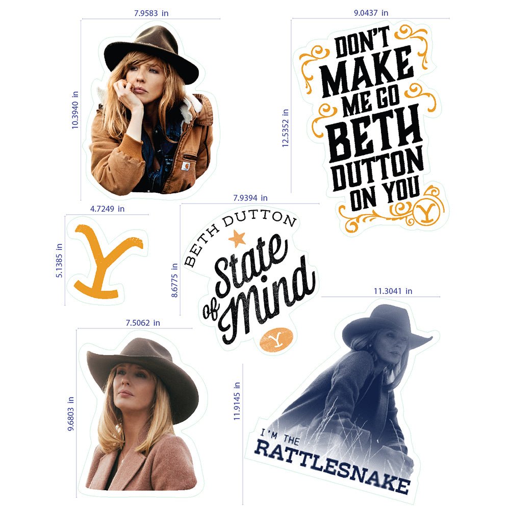 Yellowstone Beth Dutton Wall Stickers - Paramount Shop