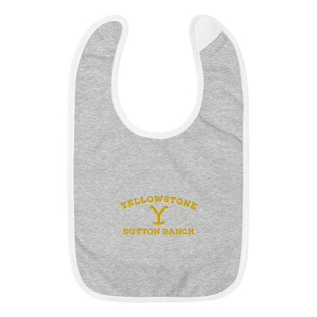Yellowstone Black Logo Embroidered Baby Bib - Paramount Shop