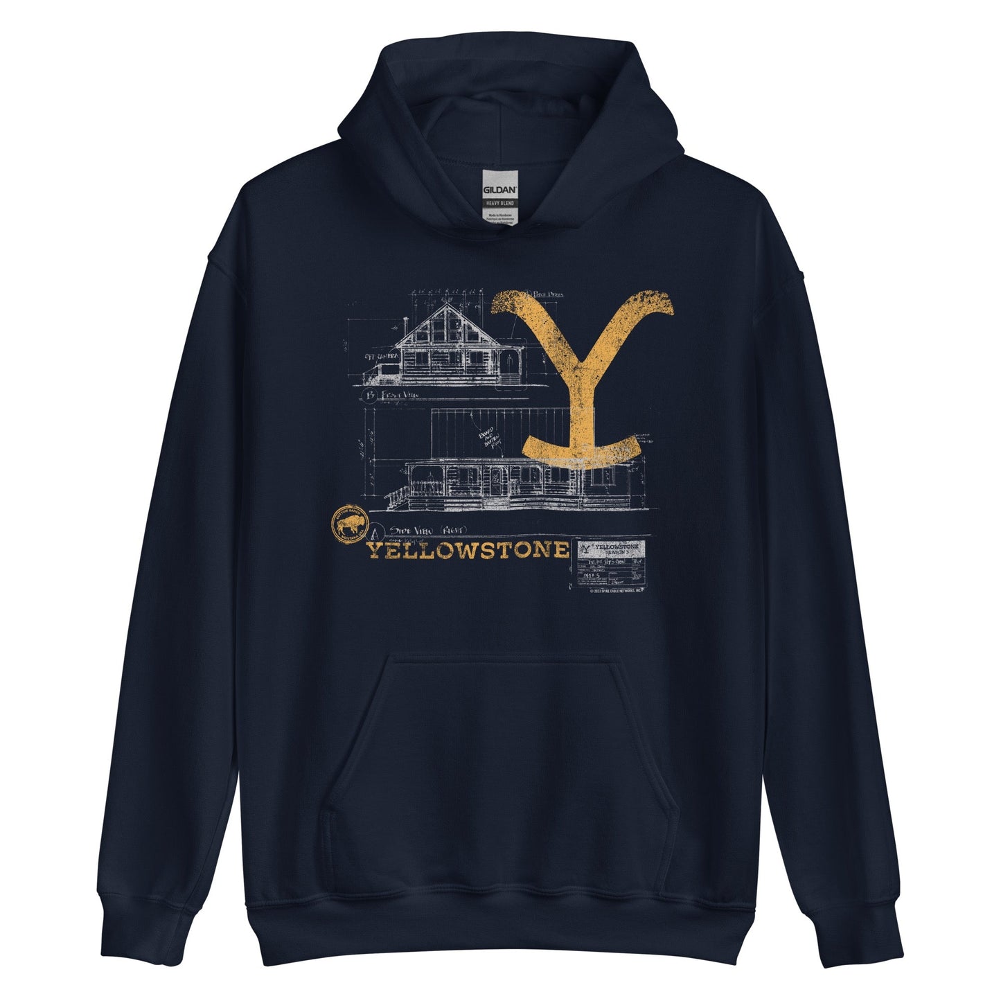 Yellowstone Blueprint Rip's House Hoodie - Paramount Shop