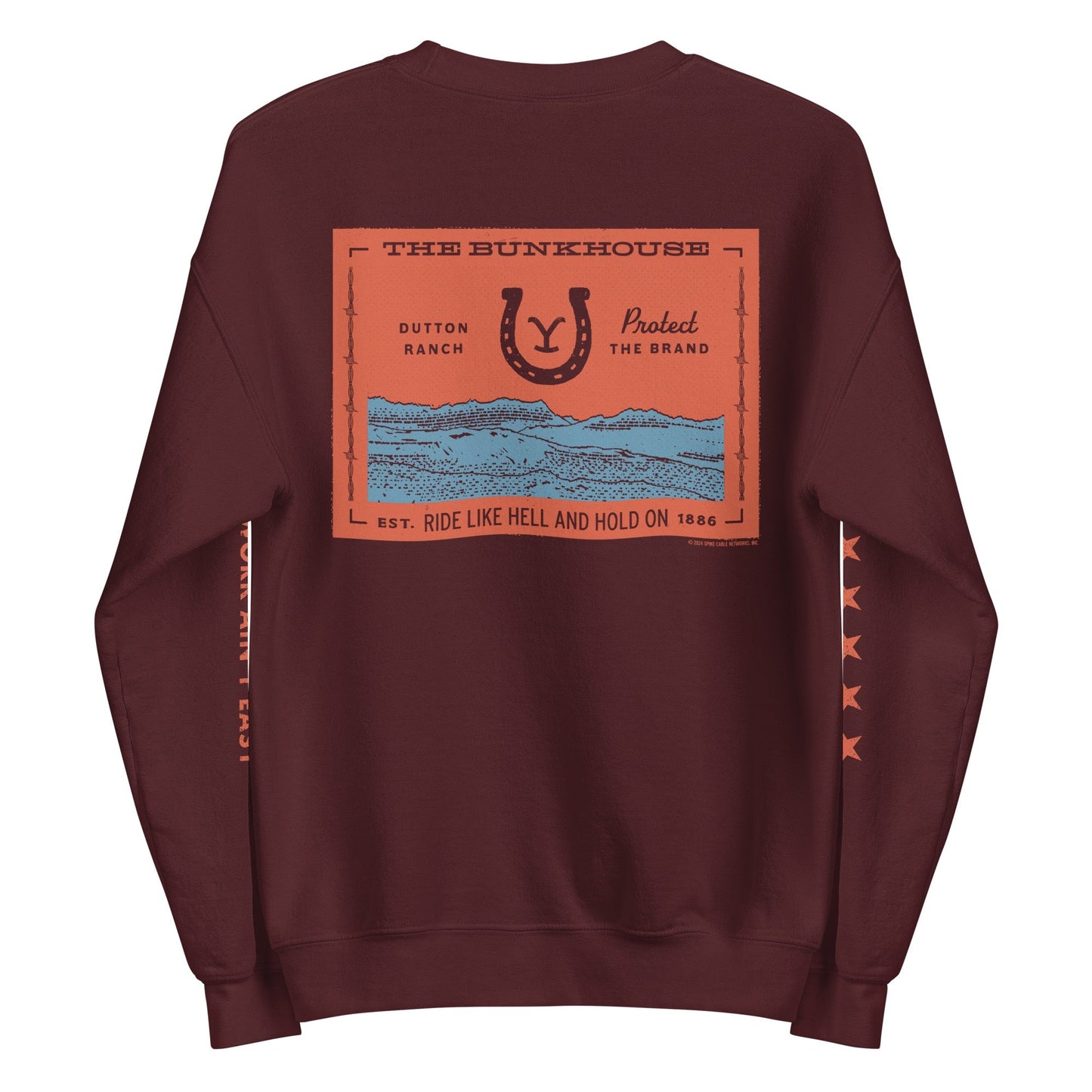 Yellowstone Bunkhouse Ocean Adult Crewneck - Paramount Shop