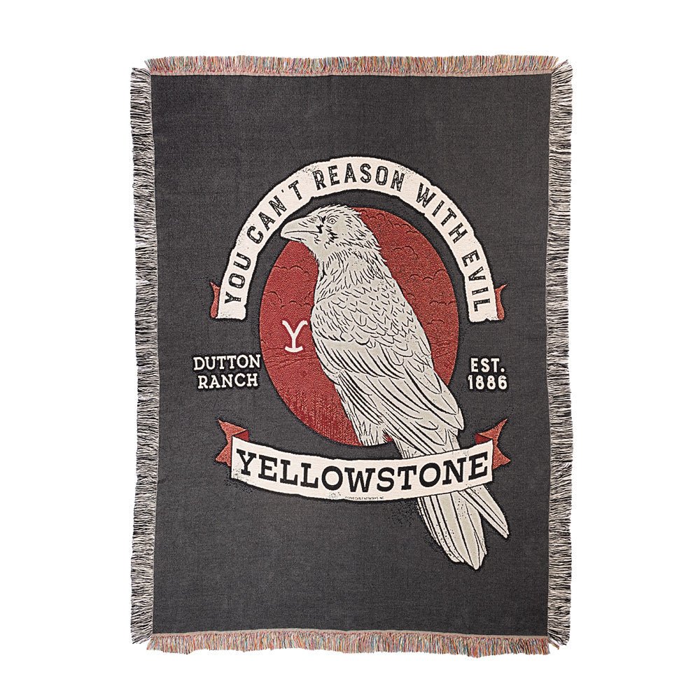 Yellowstone Can't Reason With Evil Woven Blanket - Paramount Shop