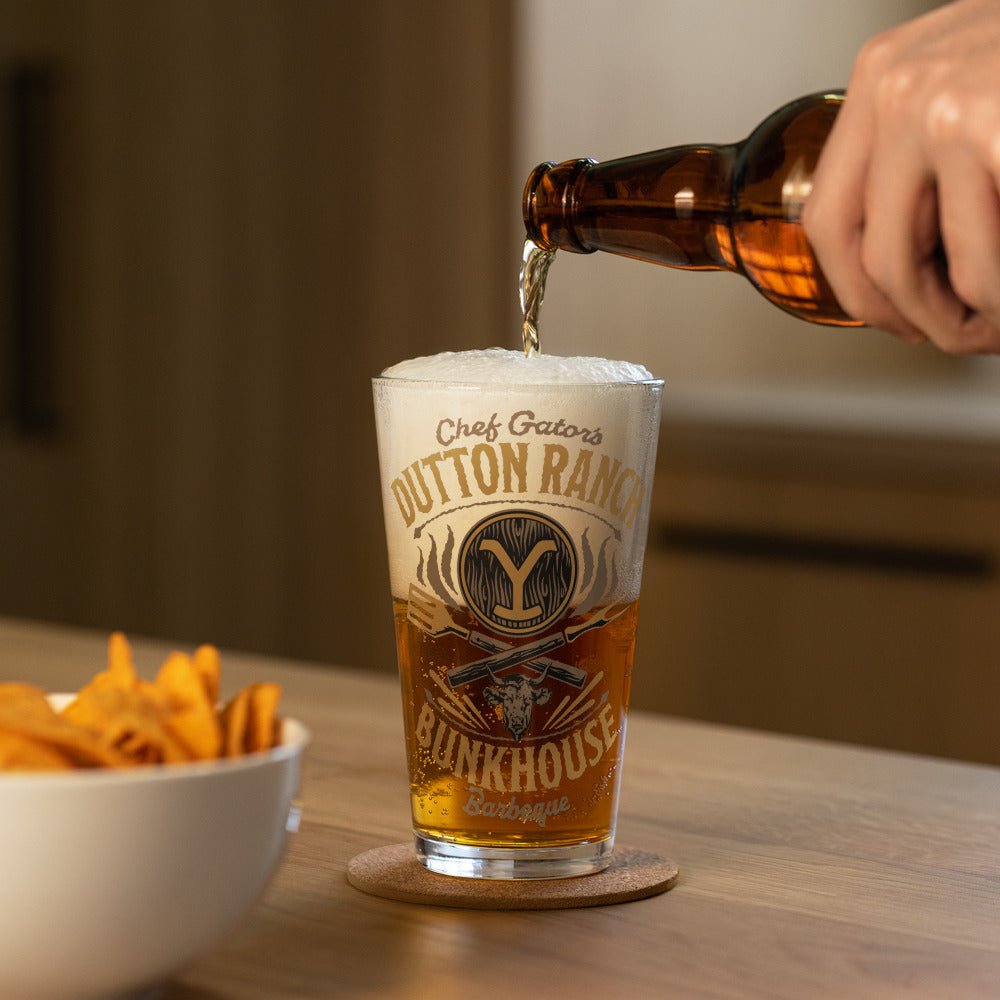 Yellowstone Chef Gator's BBQ Pint Glass - Paramount Shop