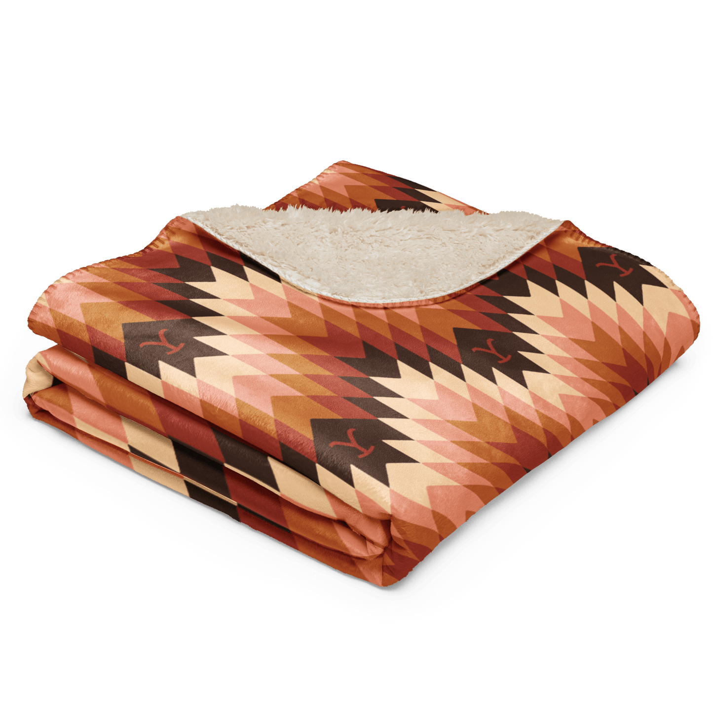 Yellowstone Chevron Pattern Sherpa Blanket - Paramount Shop