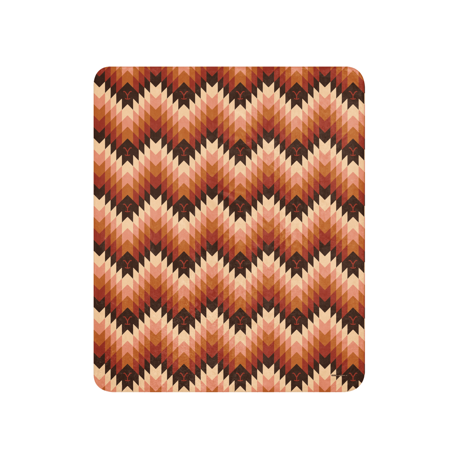 Yellowstone Chevron Pattern Sherpa Blanket - Paramount Shop