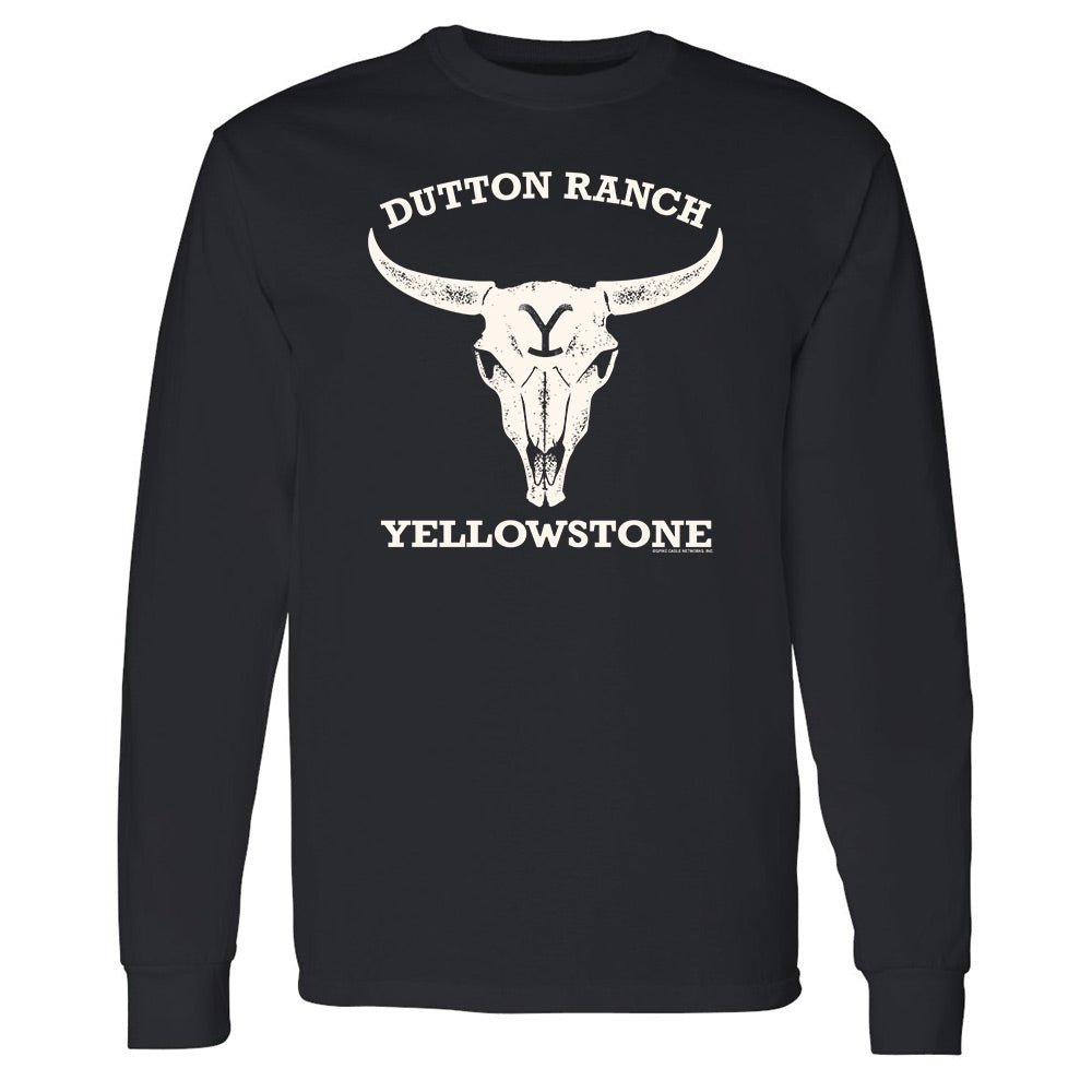 Yellowstone Cow Skull Adult Long Sleeve T - Shirt - Paramount Shop