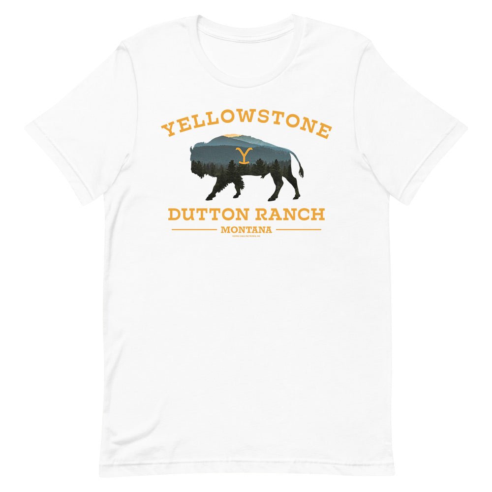 Yellowstone Dutton Ranch Bison Adult Short Sleeve T - Shirt - Paramount Shop