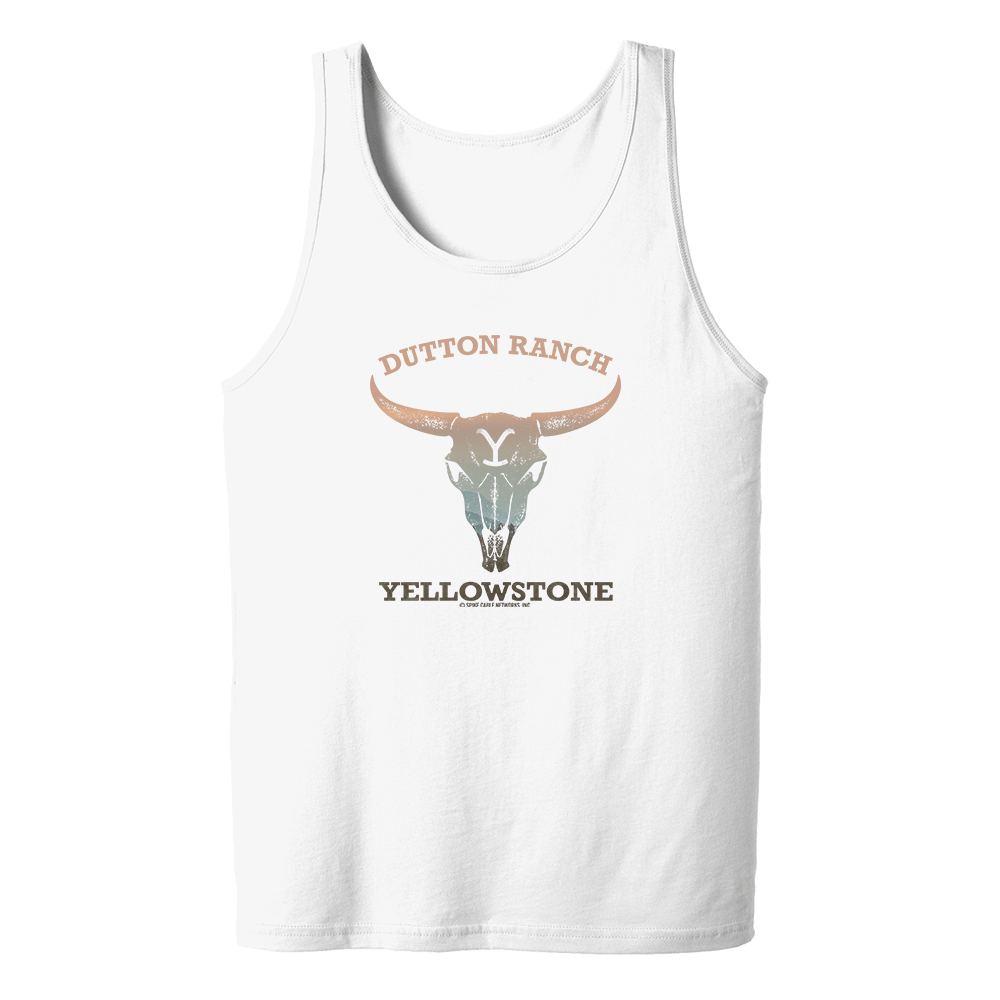 Yellowstone Dutton Ranch Cow Skull Adult Tank Top - Paramount Shop