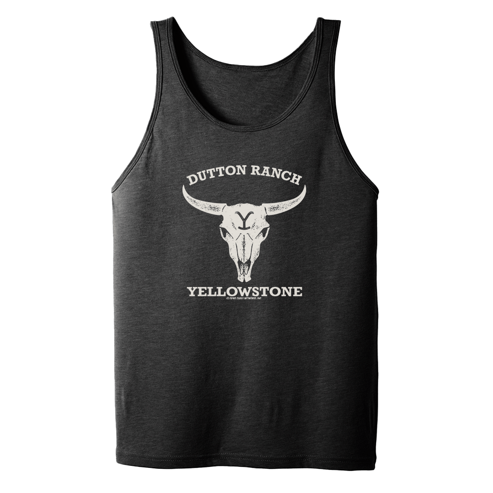 Yellowstone Dutton Ranch Cow Skull Adult Tank Top - Paramount Shop