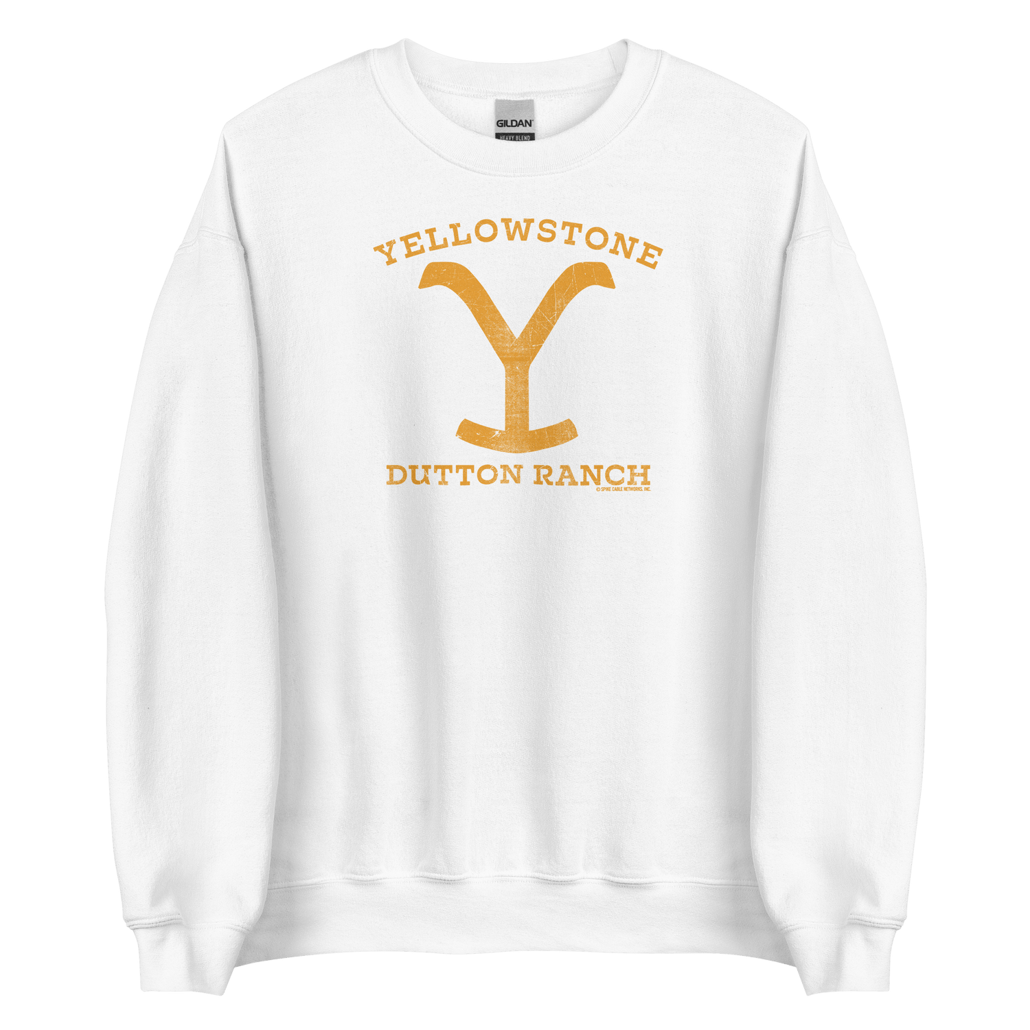 Yellowstone Dutton Ranch Distressed Logo Fleece Crewneck Sweatshirt - Paramount Shop