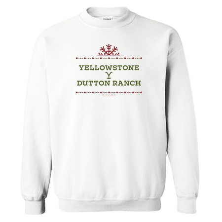 Yellowstone Dutton Ranch Holiday Logo Fleece Crewneck Sweatshirt - Paramount Shop