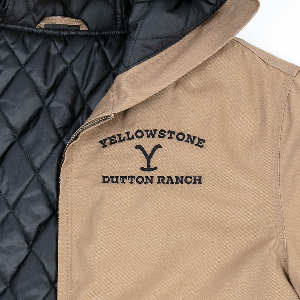 Yellowstone Dutton Ranch Hooded Khaki Jacket - Paramount Shop