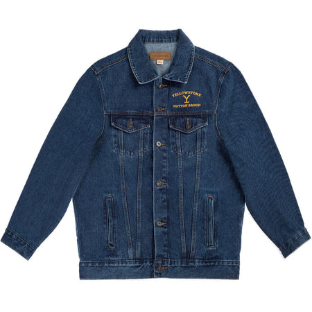 Yellowstone Dutton Ranch Logo Embroidered Denim Jacket - Paramount Shop