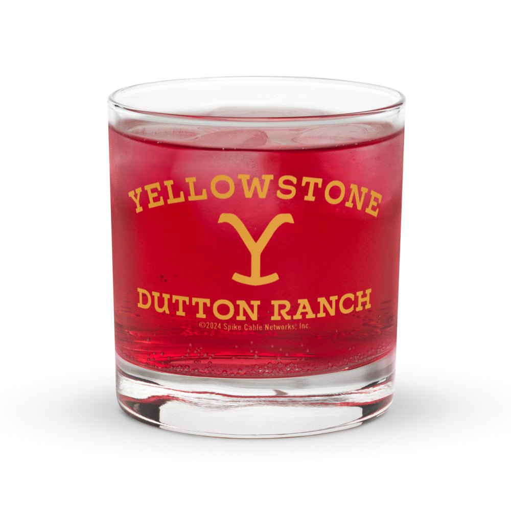 Yellowstone Dutton Ranch Logo Rock Glass - Paramount Shop