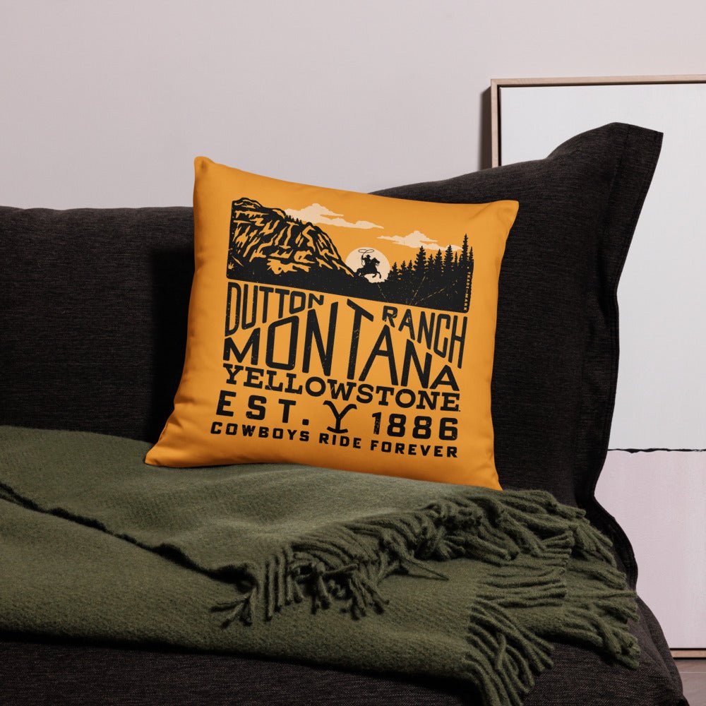 Yellowstone Dutton Ranch Montana Pillow - Paramount Shop