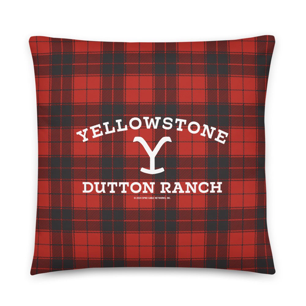 Yellowstone Dutton Ranch Plaid Pillow - Paramount Shop